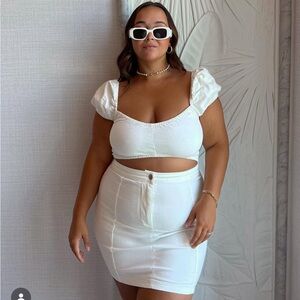 Elegant White Women's Skirt